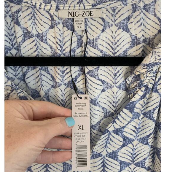 Nic + Zoe LILIPAD BLUES TANK NWT xl - Picture 5 of 9